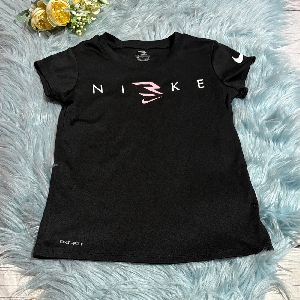 Nike 3Brand By Russell Wilson Black Pink Short Sleeve Dri Fit Tee Sz S